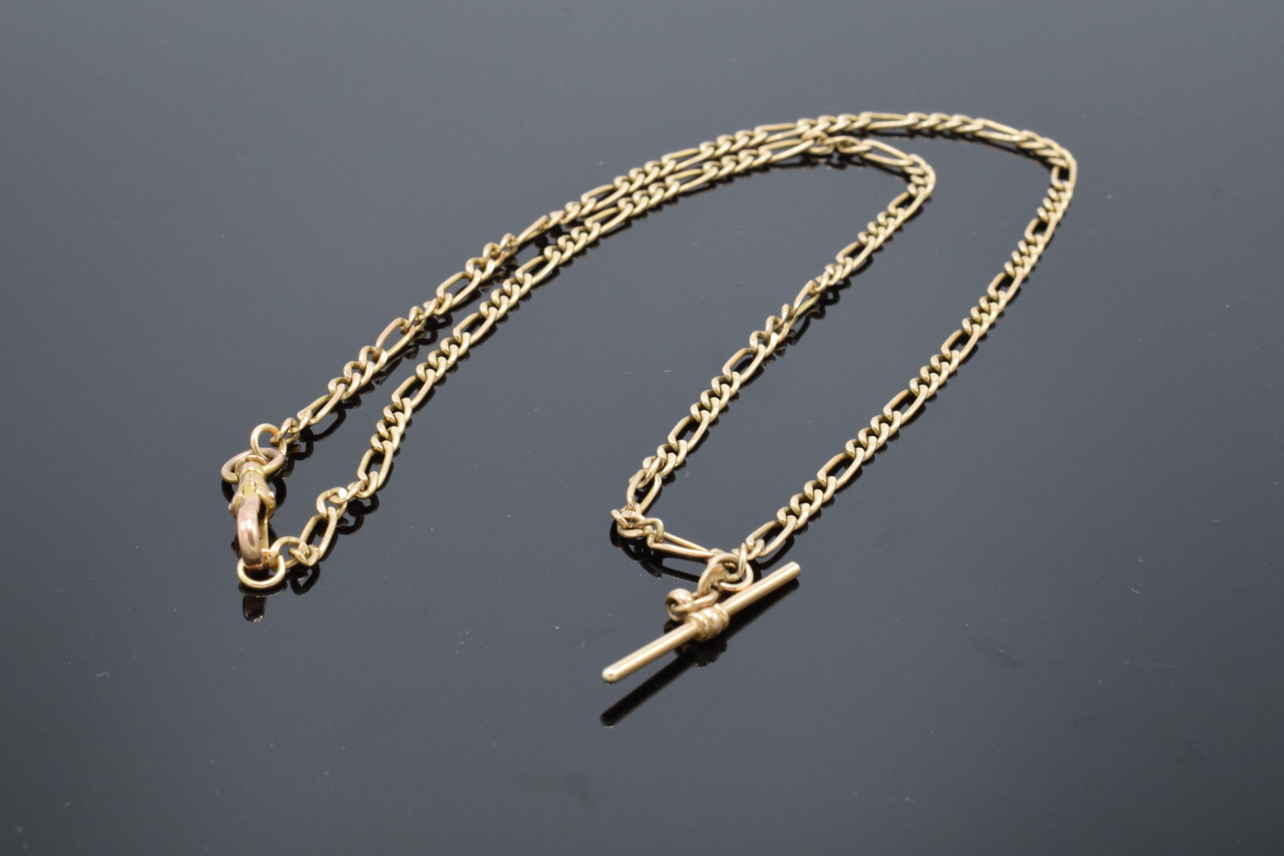 9ct gold watch chain style necklace 5.1g - Image 5 of 5