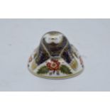 Boxed Royal Crown Derby paperweight in the form of a Mole. First quality with stopper. In good