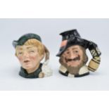 Large Royal Doulton character jugs to include Dick Whittington D6375 and Guy Fawkes (2). In good