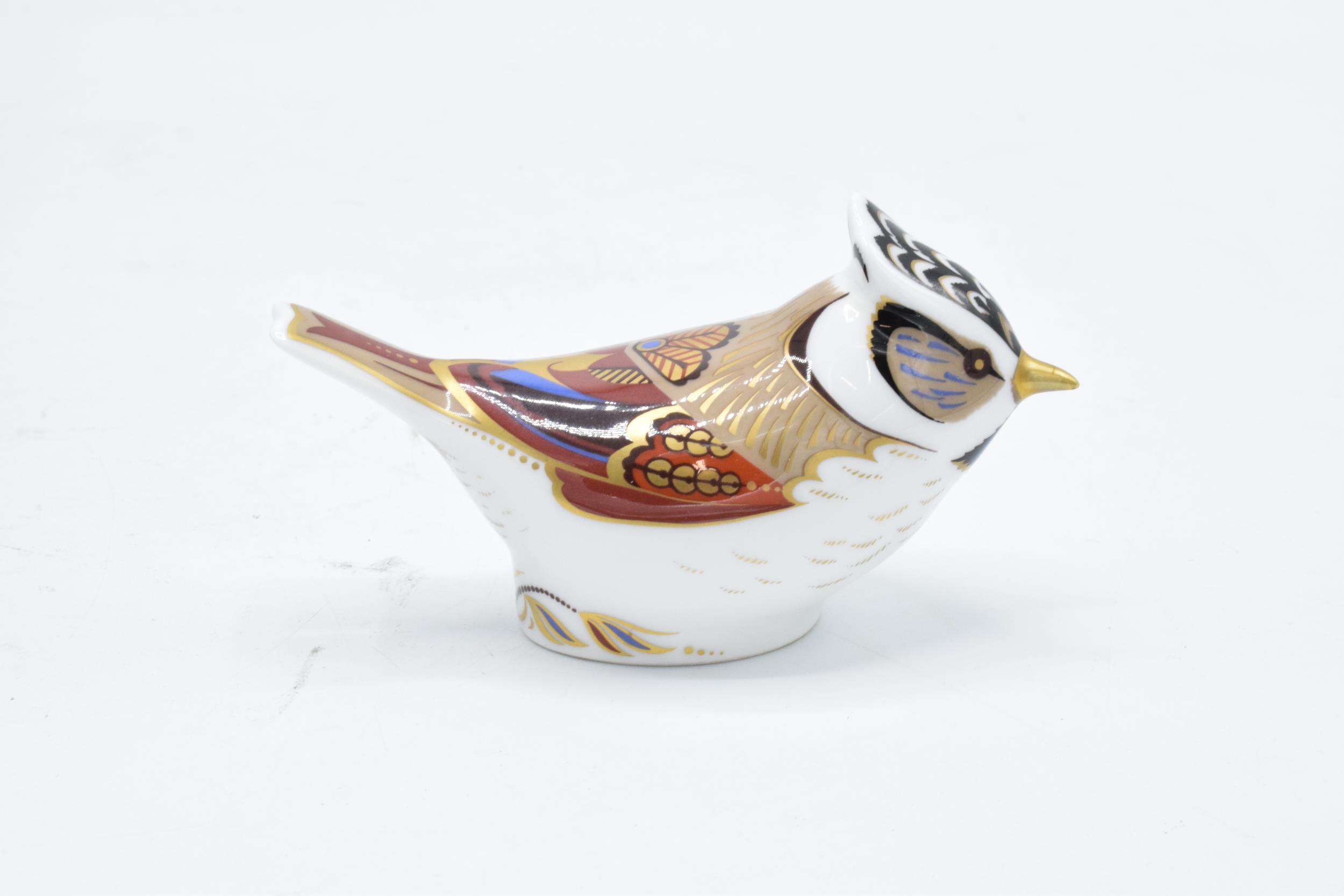 Boxed Royal Crown Derby paperweight in the form of a Crested Tit. Exclusive for the RCD Collectors - Image 2 of 4