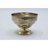 Small Silver footed pedestal bowl. 32.9 grams. 8.5cm diameter. Birmingham 1912.