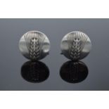 A pair of Georg Jensen silver 925 cufflinks in a wheatsheaf design (2). In good condition with