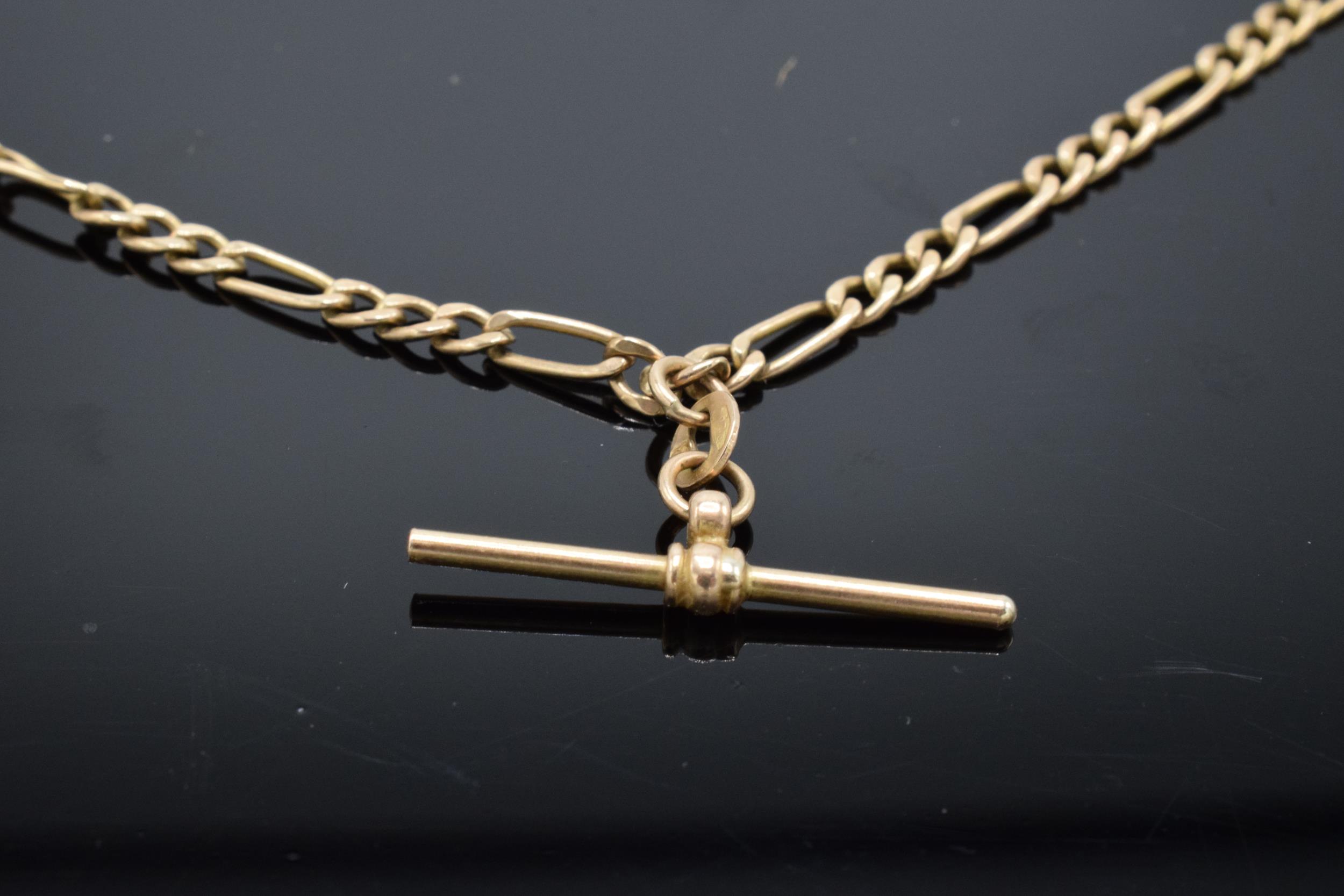 9ct gold watch chain style necklace 5.1g - Image 2 of 5