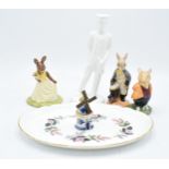 A collection of pottery to include Royal Doulton figure Graduate Male HN4543, Brambly Hedge Lord