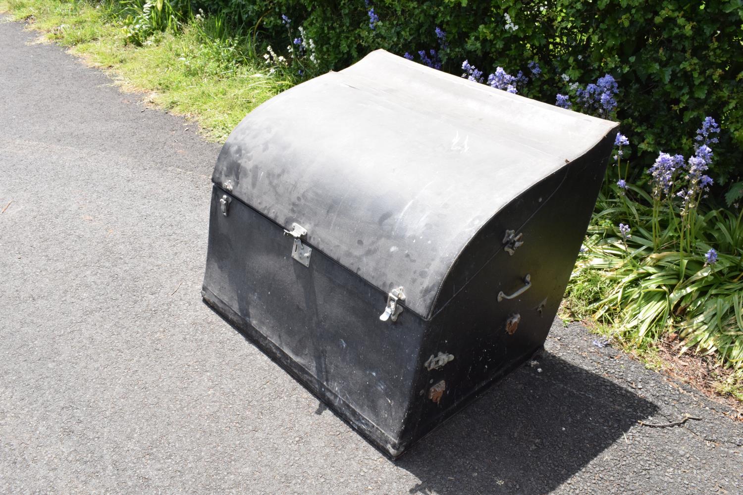 A large vintage Brooks fitted car trunk in an unusual shape believed by the vendor to be from a - Image 3 of 9