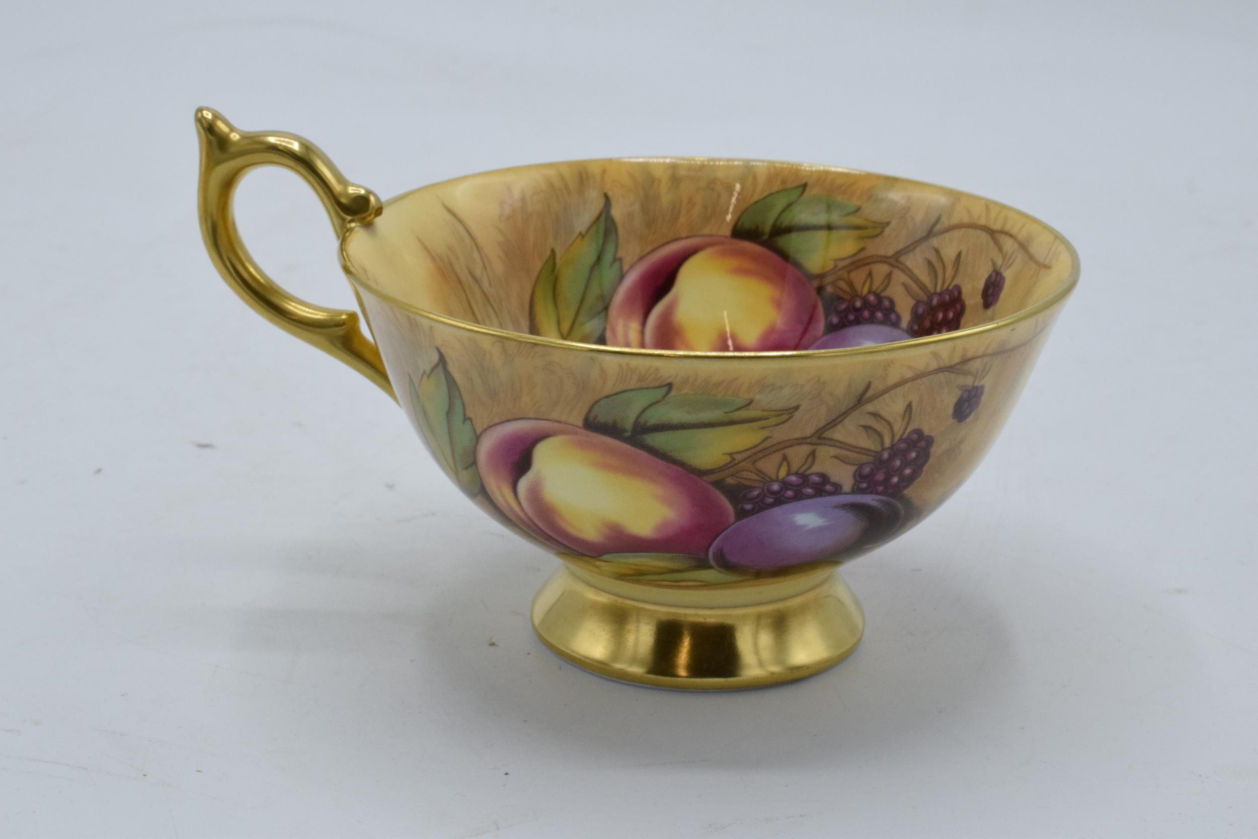 Aynsley cup and saucer in the Orchard Gold design (2). Both pieces are signed by N. Brunt. In good - Image 6 of 8
