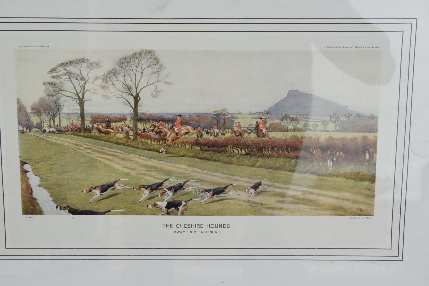 A framed Cecil Aldin print of 'The Cheshire Hounds: Away from Tattenhall' published by Felix - Image 4 of 7