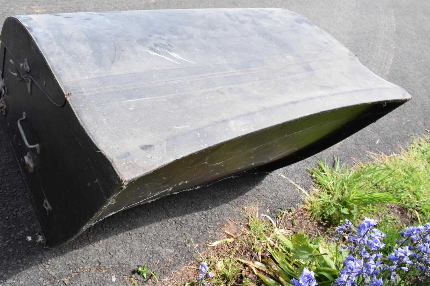 A large vintage Brooks fitted car trunk in an unusual shape believed by the vendor to be from a - Image 7 of 9