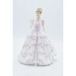 Large Coalport lady figurine 'Summer Rose' CW784. Limited edition of 7500. In good condition with no