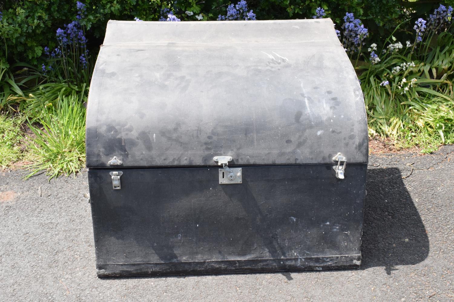 A large vintage Brooks fitted car trunk in an unusual shape believed by the vendor to be from a - Image 2 of 9