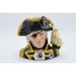 Large Royal Doulton Character Jug of the Year Vice-Admiral Lord Nelson D6932. 17cm tall. In good