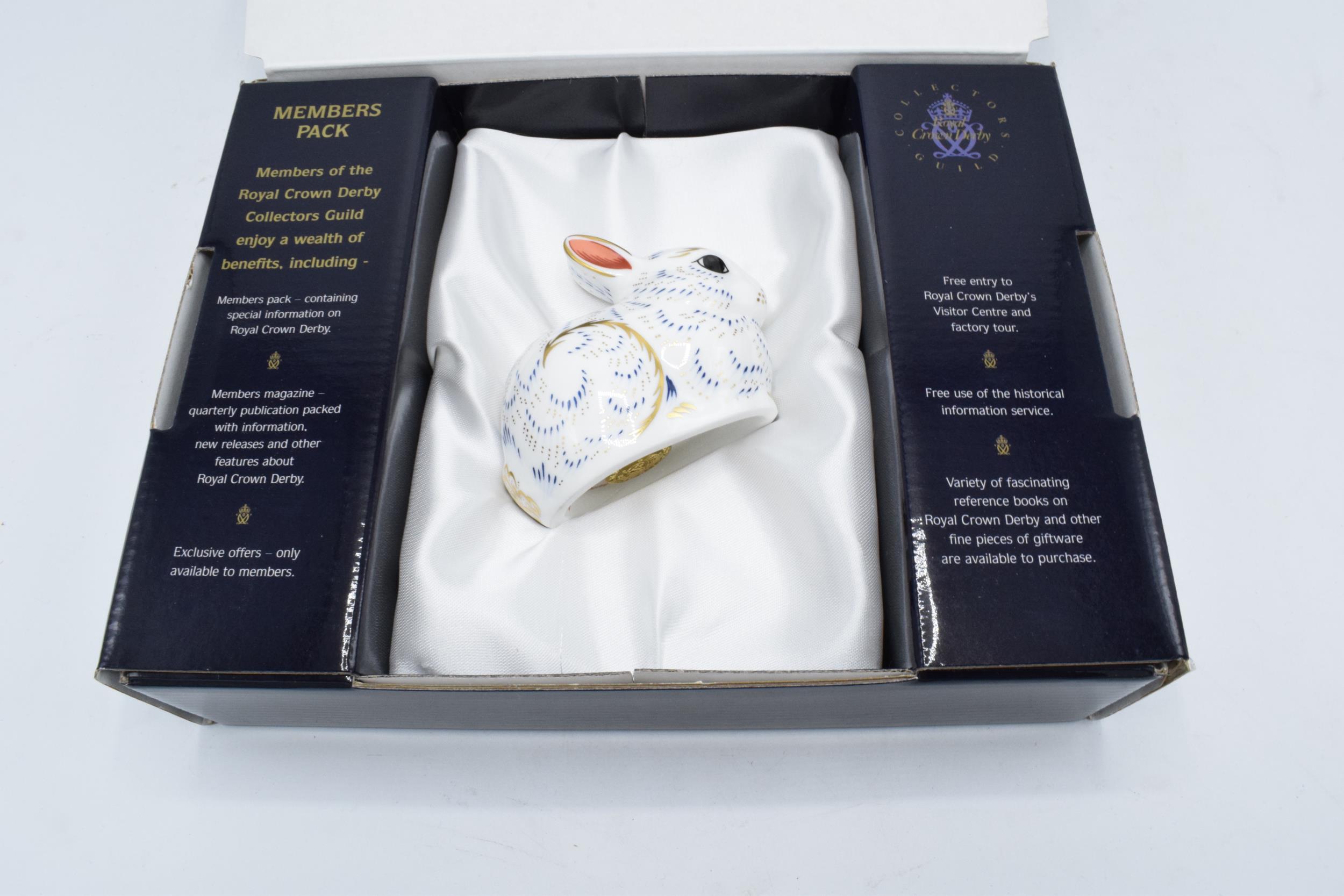 Boxed Royal Crown Derby paperweight in the form of a Bunny. Exclusive for the RCD Collectors - Image 2 of 4