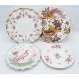 A collection of Royal Crown Derby items to include a Posies 21cm diameter plate, 22cm shaped edge