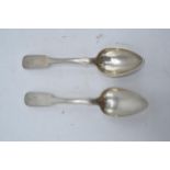 A pair of Russian dessert spoons. 1848/1851. St Petersburg. 84.3 grams.