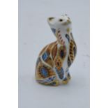 Boxed Royal Crown Derby paperweight in the form of a Siamese Kitten. First quality with stopper.
