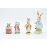 A collection of Beatrix Potter figures to include Beswick large Peter Rabbit, Timmy Tiptoes and