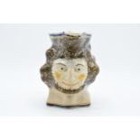 19th century Pratt Ware unusal face mask/ character jug. Generally in good condition for it's age
