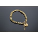 9ct gold hollow link bracelet with some damage 4.7g