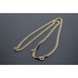9ct gold flat curb necklace 8.1g