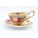 Aynsley cup and saucer in the Orchard Gold design (2). In good condition with no obvious damage or