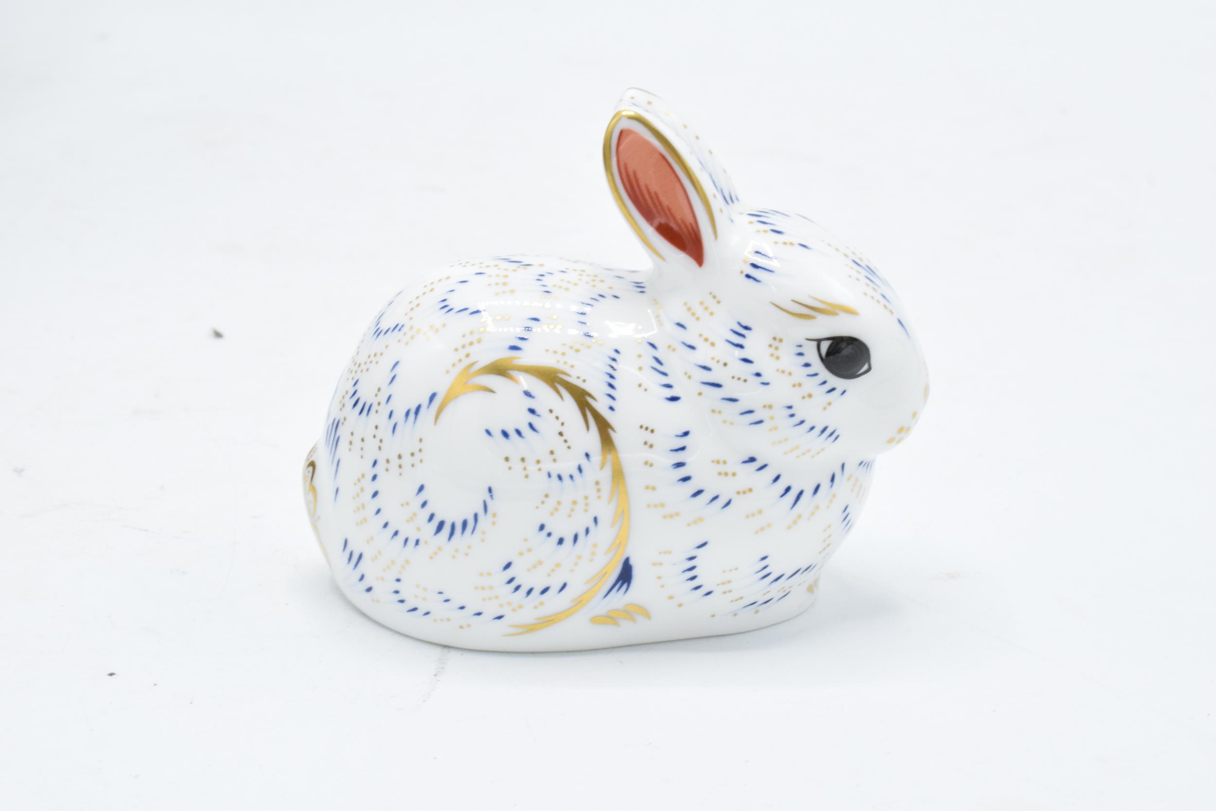 Boxed Royal Crown Derby paperweight in the form of a Bunny. Exclusive for the RCD Collectors