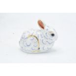 Boxed Royal Crown Derby paperweight in the form of a Bunny. Exclusive for the RCD Collectors