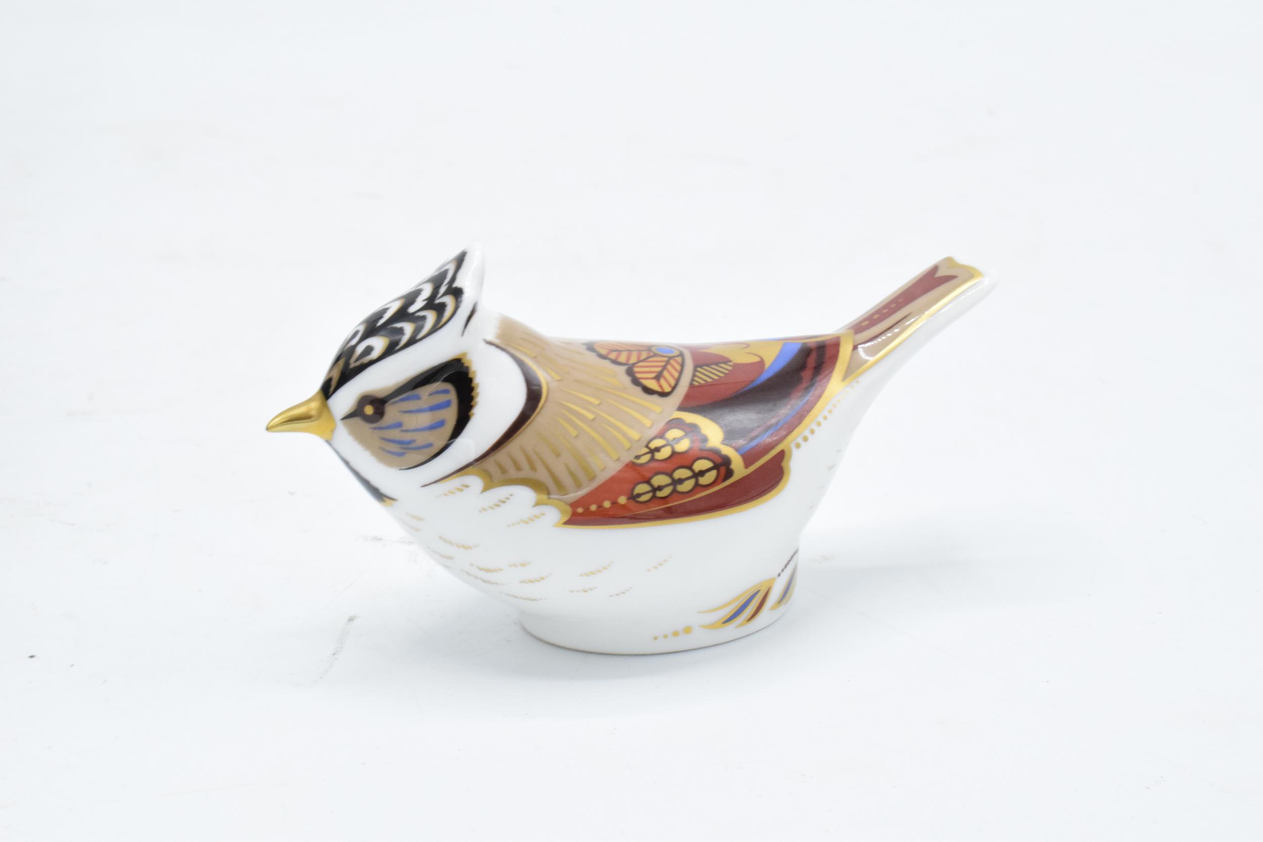 Boxed Royal Crown Derby paperweight in the form of a Crested Tit. Exclusive for the RCD Collectors - Image 3 of 4