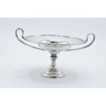 A silver comport / footed bowl hallmarked for London 1912. 115.0 grams. In good condition. 9.5cm