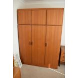 Mid century / retro E Gomme High Wycombe G-Plan triple wardrobe unit. 145 x 61 x 204cm tall. Sold in