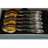 A set of 6 Soviet enamel tea spoons. Leningrad 1979.
