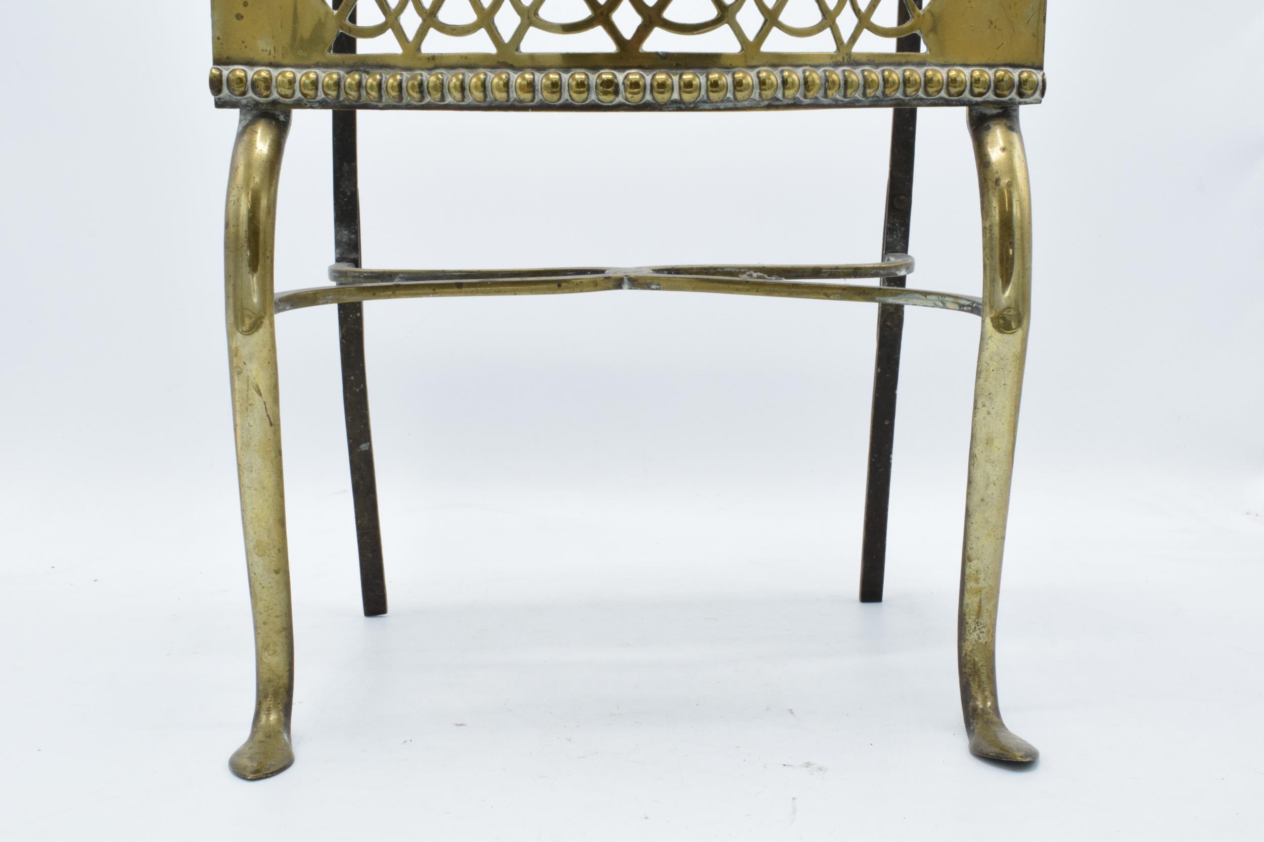 Victorian brass trivet / tea pot stand. 18cm tall. - Image 3 of 6