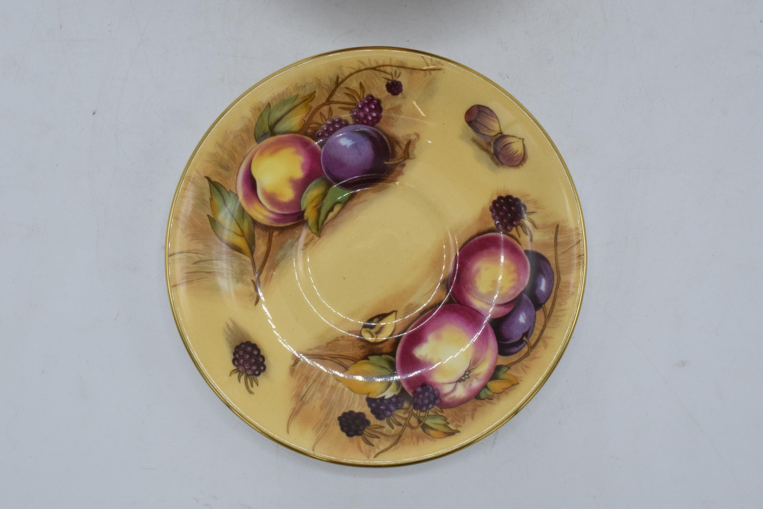 Aynsley cup and saucer in the Orchard Gold design (2). Both pieces are signed by N. Brunt. In good - Image 3 of 8