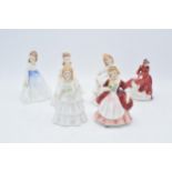 A collection of Royal Doulton small lady figures to include Andrea HN3058, Emma HN3208, Valerie