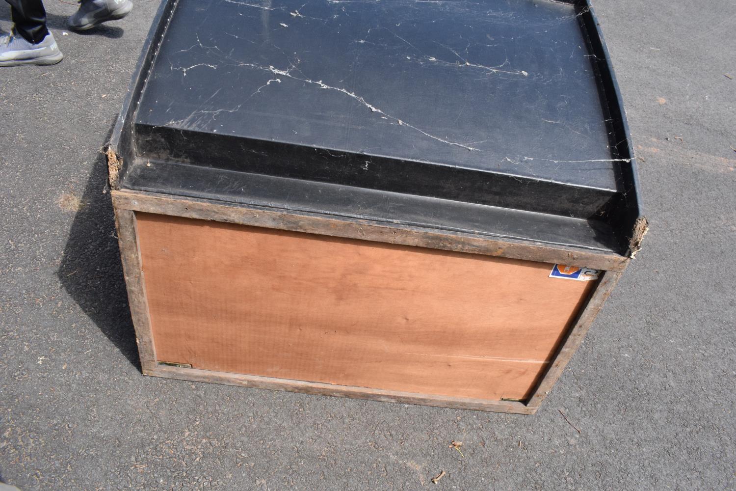 A large vintage Brooks fitted car trunk in an unusual shape believed by the vendor to be from a - Image 8 of 9