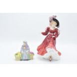 Boxed Royal Doulton lady Figure of the Year Patricia HN3365 1993 together with a Miniature Street