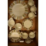 A collection of Midwinter retro mid-century tea ware to include 6 cups, 6 saucers, 6 sides, 2 plates