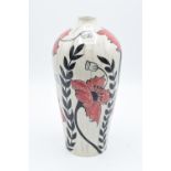 Burslem Pottery stoneware trial vase in the Poppies design