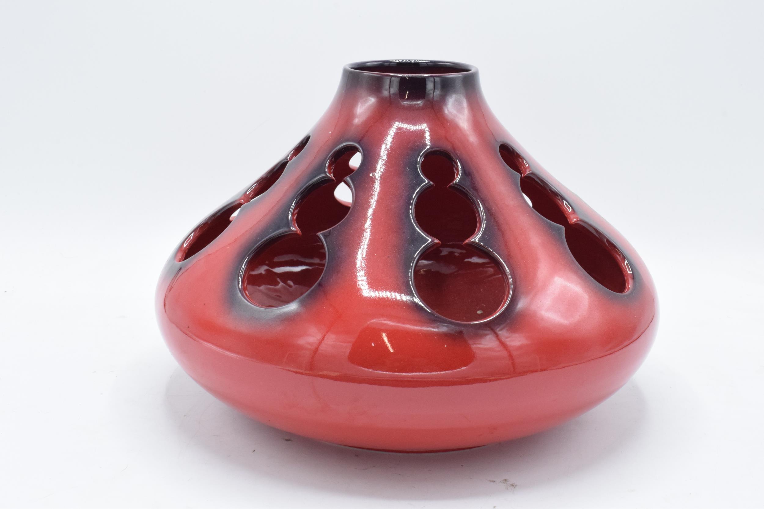 Peggy Davies Ceramics Ruby Fusion prototype vase by Artist John Brown (hard to produce due to - Image 3 of 7