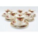A collection of Royal Albert Old Country Roses items to include 6 trios (6 cups, 6 saucers, 6 sides)
