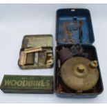 A collection of items to include a Rizla Jiffy Compact cigarette maker with contents, a cased