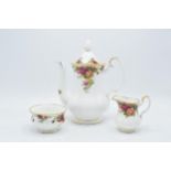 A collection of Royal Albert Old Country Roses items to include a coffee pot, small milk and small