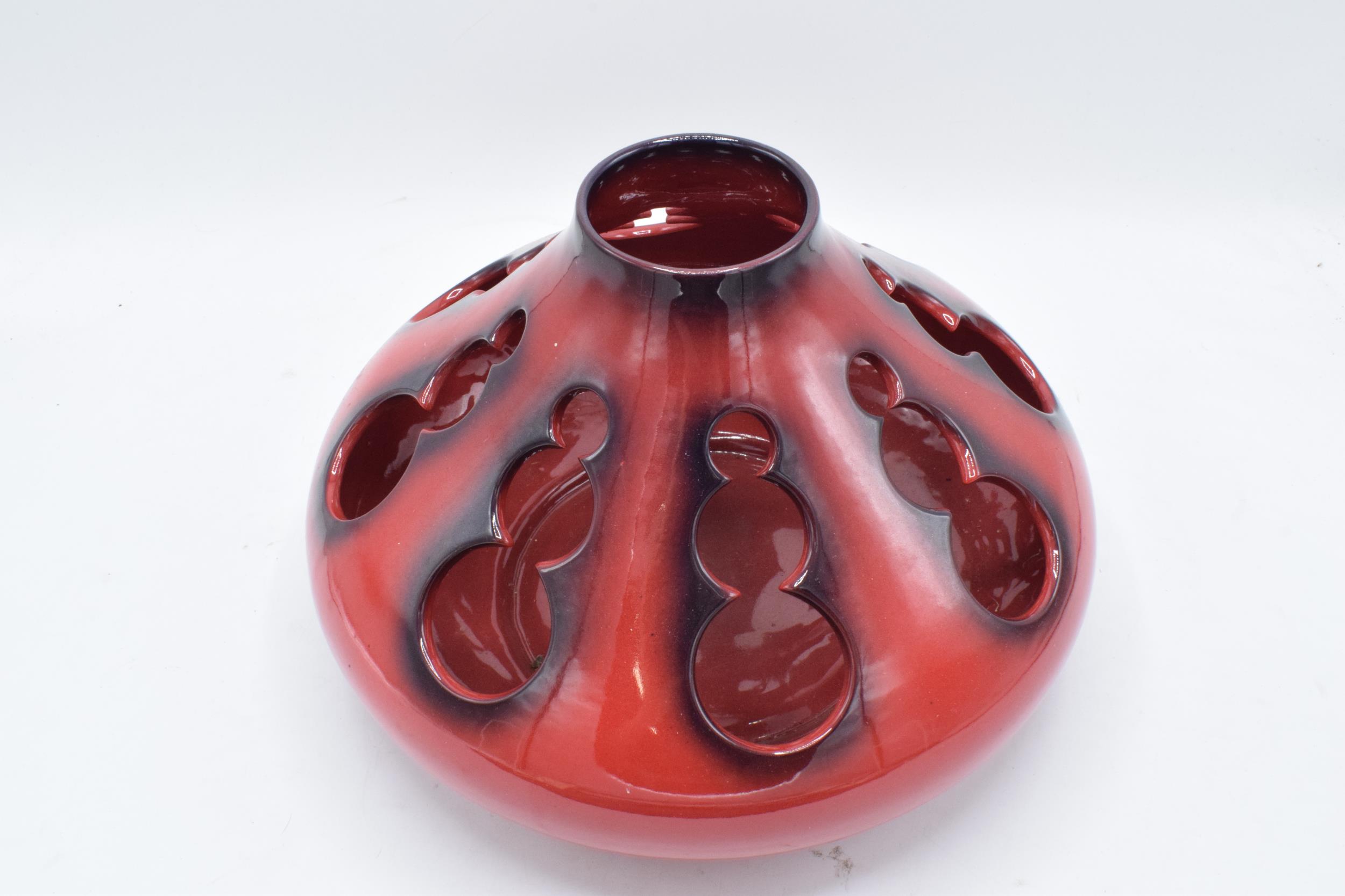Peggy Davies Ceramics Ruby Fusion prototype vase by Artist John Brown (hard to produce due to - Image 4 of 7