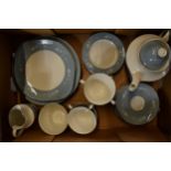 A collection of Royal Doulton Reflection T.C.1008 tea ware to include 5 cups, 6 saucers, 6 sides,