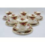 A collection of Royal Albert Old Country Roses items to include 6 trios (18 pieces). In good