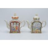 A collection of Sadler The World of Tea Collection teapots to include Tea Clipper and Indian Tea (