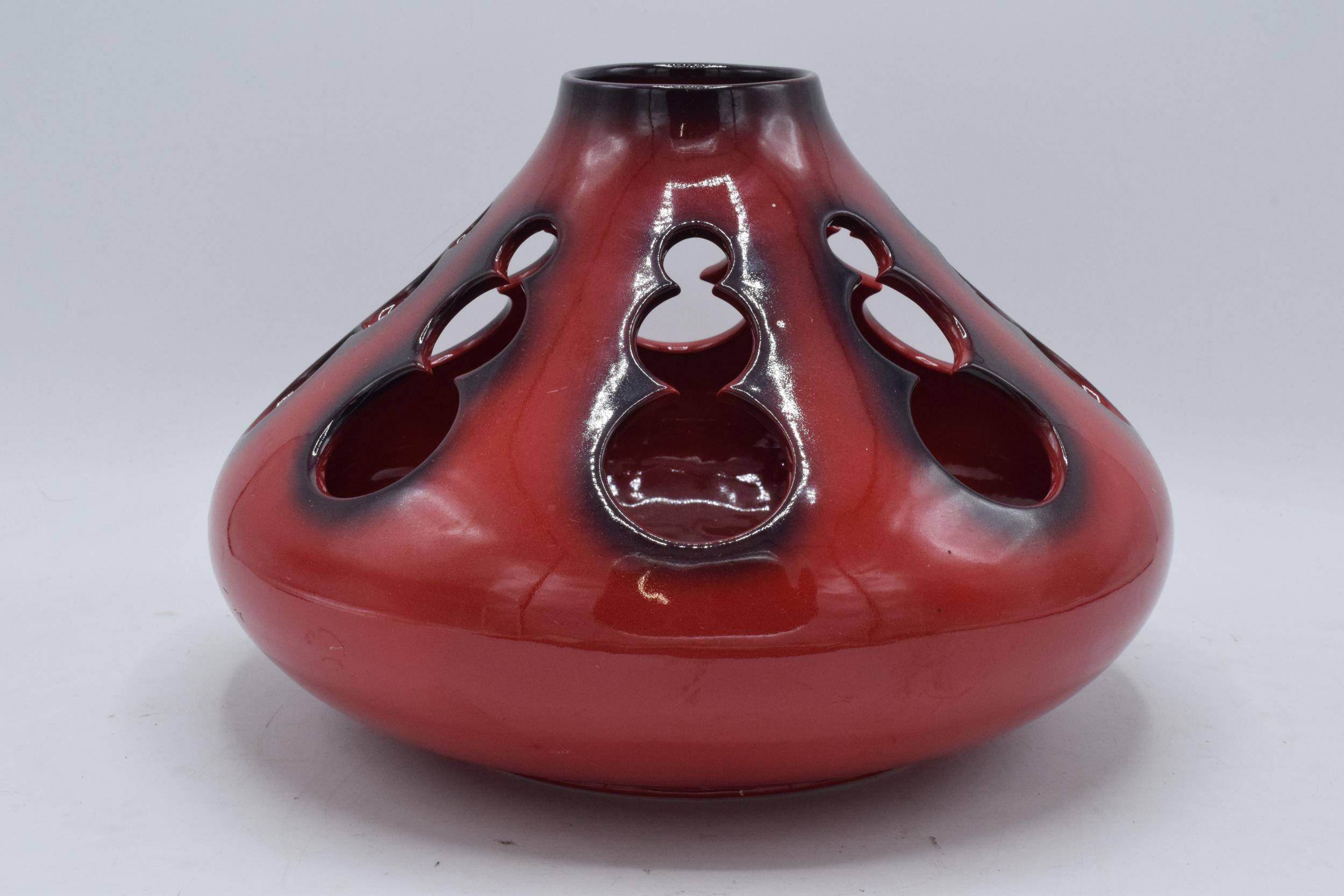 Peggy Davies Ceramics Ruby Fusion prototype vase by Artist John Brown (hard to produce due to