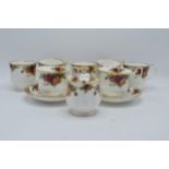 A collection of Royal Albert Old Country Roses items to include 2 breakfast cups and saucers, 5 mugs