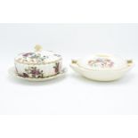 Royal Doulton Bunnykins food warmer/ hot plate with sledging scenes and a Royal Worcester muffin