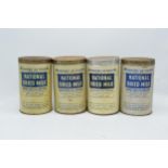 A collection of 4 Ministry of Food National Dried Milk tins (4). 18cm tall.