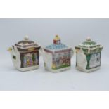 A collection of Sadler Teapots to include Hamlet, Christmas Morning and A Day at the Races (3). In
